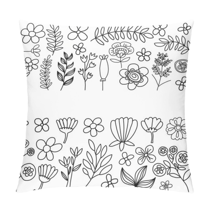 Personality  Vector Pattern With Flowers Garden Birhday Wedding Postcard Pillow Covers