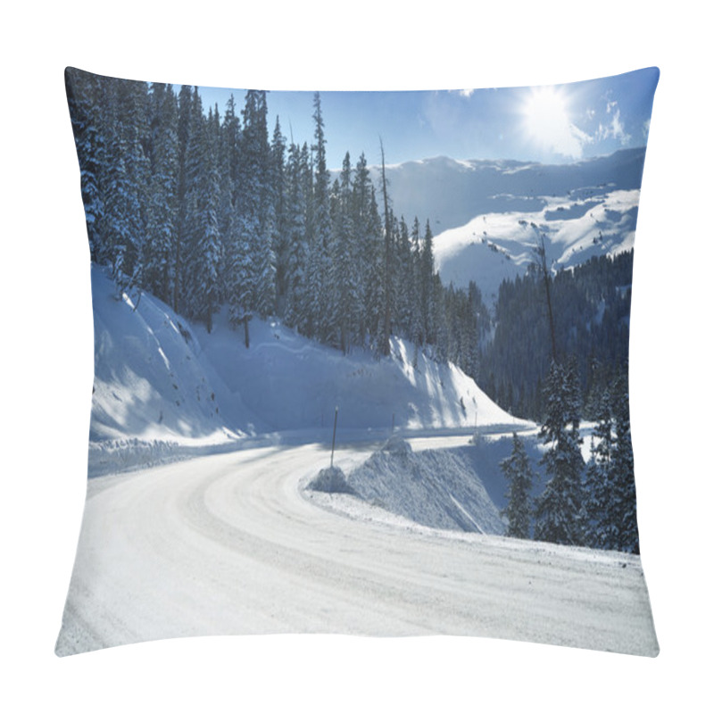 Personality  Snowy Mountain Road Pillow Covers