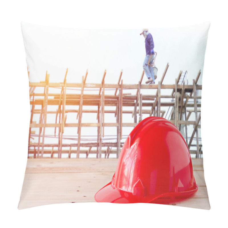 Personality  Safety Helmet In Construction Site Pillow Covers