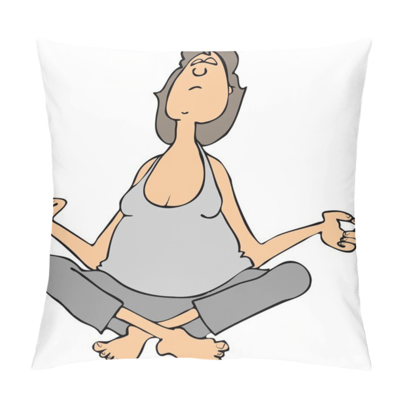 Personality  Woman Sitting And Meditating Pillow Covers