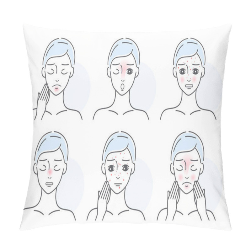 Personality  Man With Acne On Face Pillow Covers