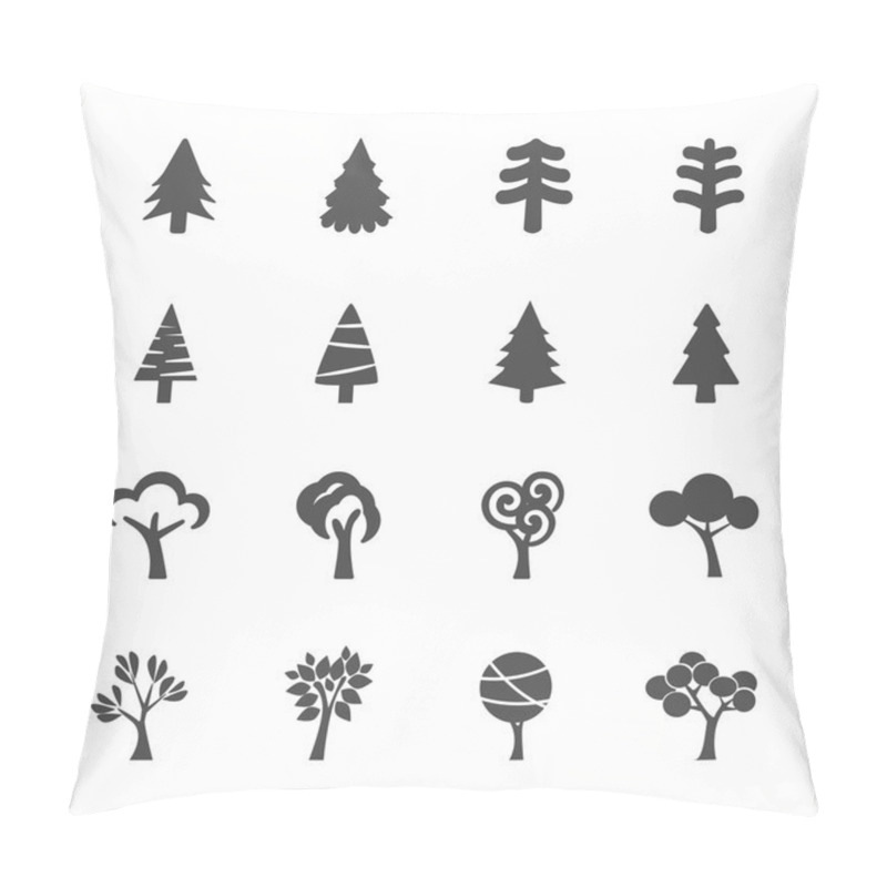 Personality  Tree Icon Set, Vector Eps10 Pillow Covers