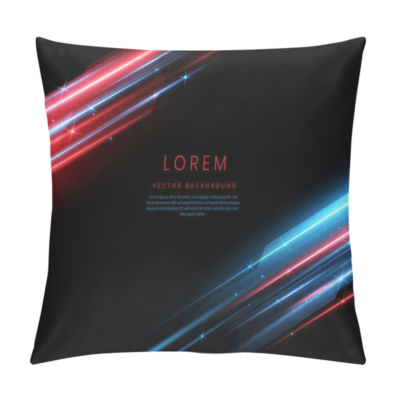 Personality  Abstract Technology Geometric Overlapping Hi Speed Line Movement Design Background With Copy Space For Text. Vector Illustration Pillow Covers