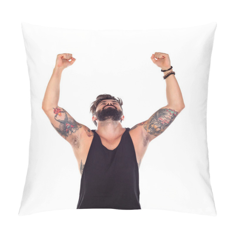 Personality  Handsome Bearded Man Pillow Covers