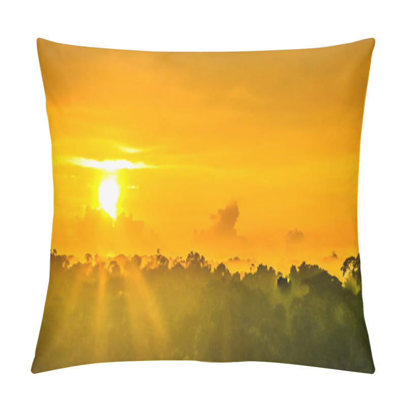 Personality  Sunset Over The Trees In The Brazilian Rainforest Of Amazonas Pillow Covers