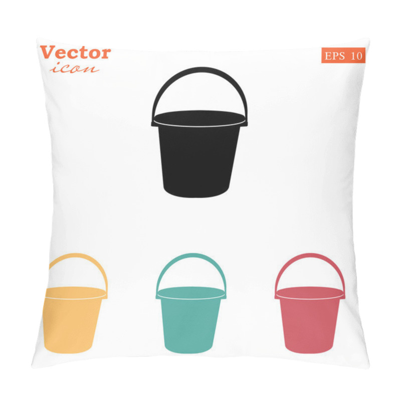 Personality  Plastic Bucket Icon Pillow Covers