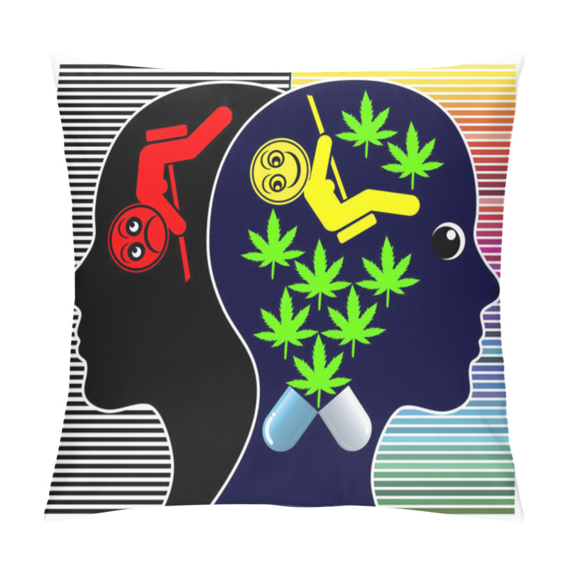 Personality  Medical Cannabis For Depressions Pillow Covers