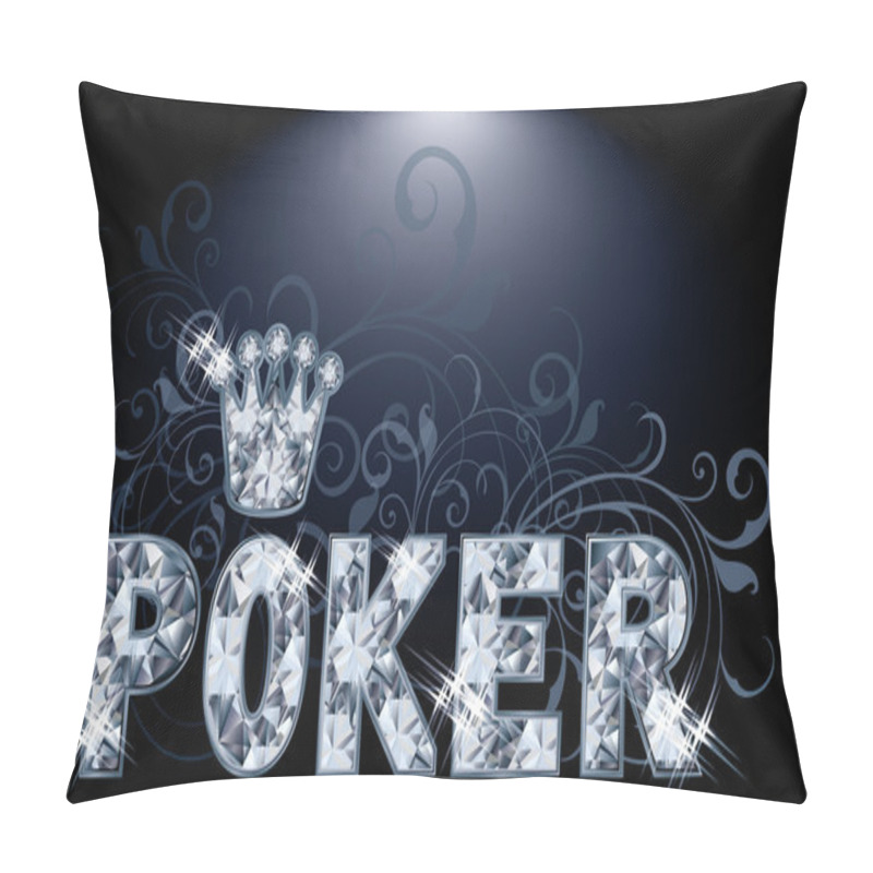 Personality  Diamond Poker Greeting Card, Vector Illustration Pillow Covers