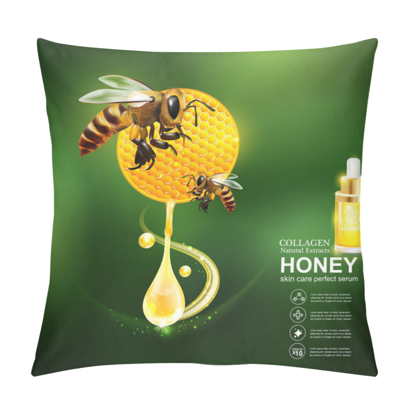 Personality  Honey Collagen And Vitamin For Skincare Cosmetic Products.  Pillow Covers