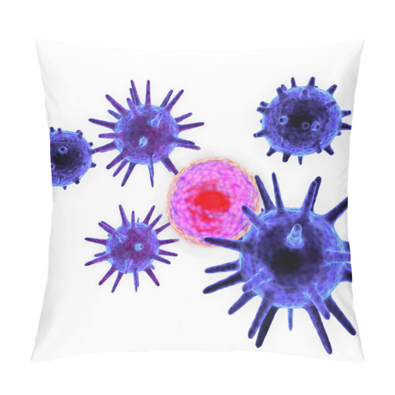 Personality  Viruses Attacking Nerve Cells Pillow Covers