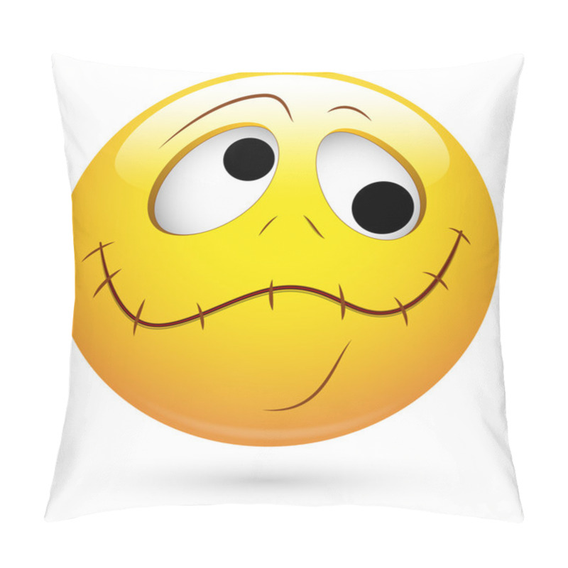 Personality  Smiley Vector Illustration - Lip Locked Pillow Covers