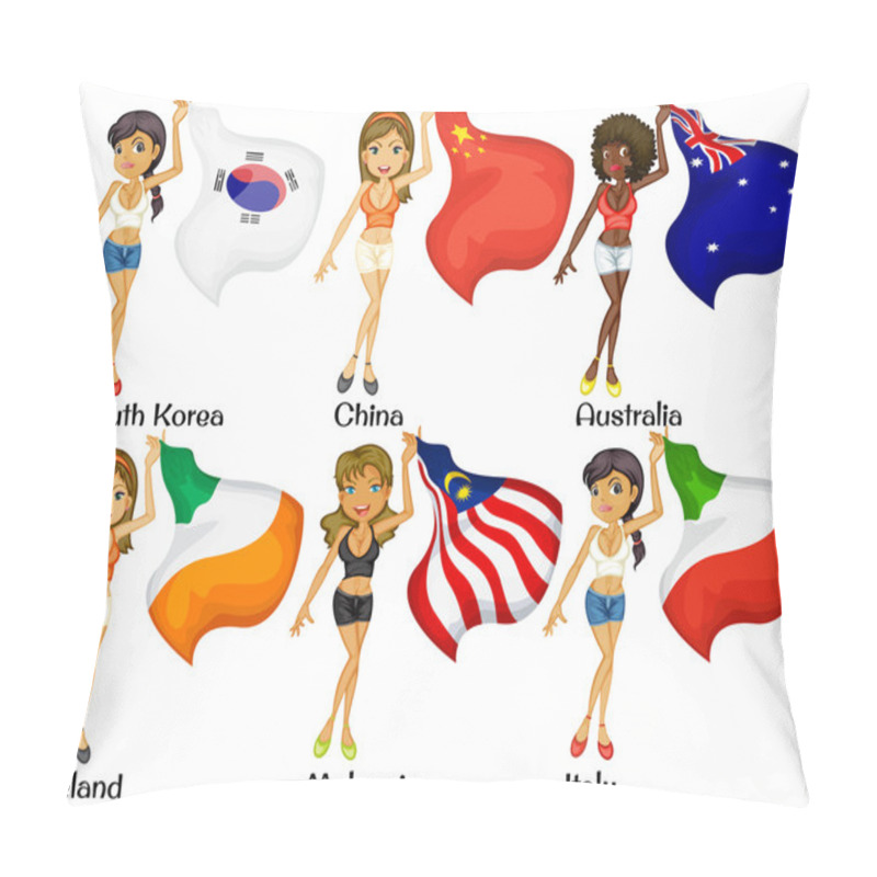 Personality  People And Flags Pillow Covers