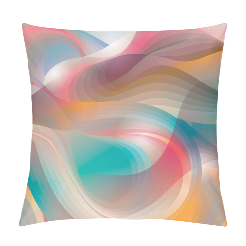 Personality  Abstract Background With Transforming Shining Forms. Vector Illu Pillow Covers