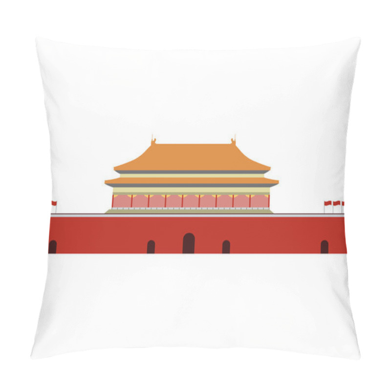 Personality  Forbidden City. Gate Of Heavenly Peace. Tiananmen Square. Beijin Pillow Covers