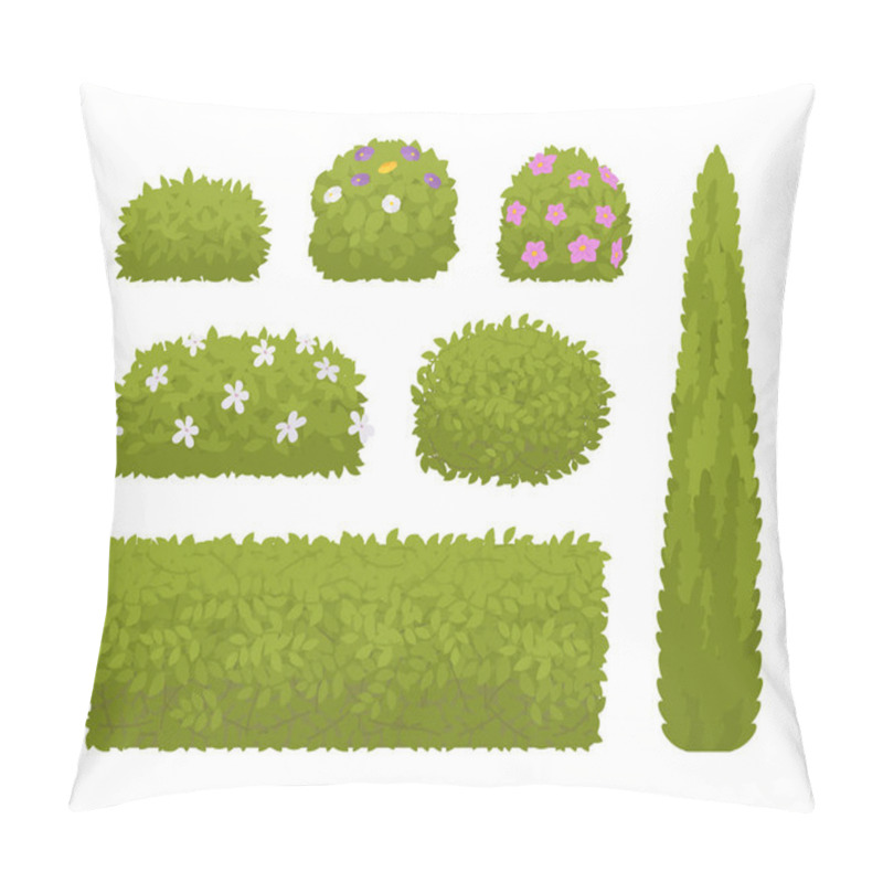 Personality  Green Bushes Set Pillow Covers