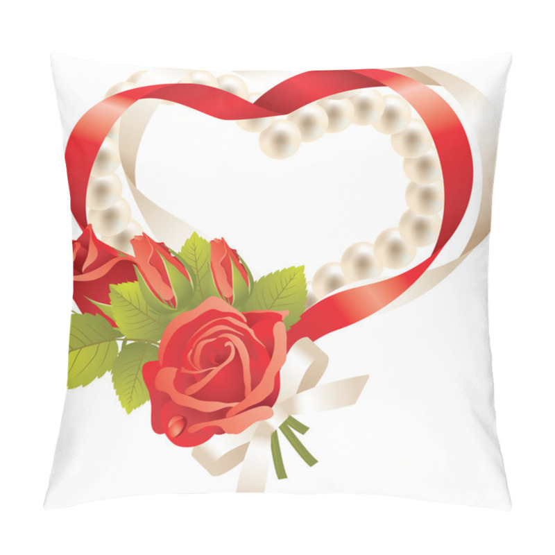 Personality  Ribbon Heart Shaped Pillow Covers