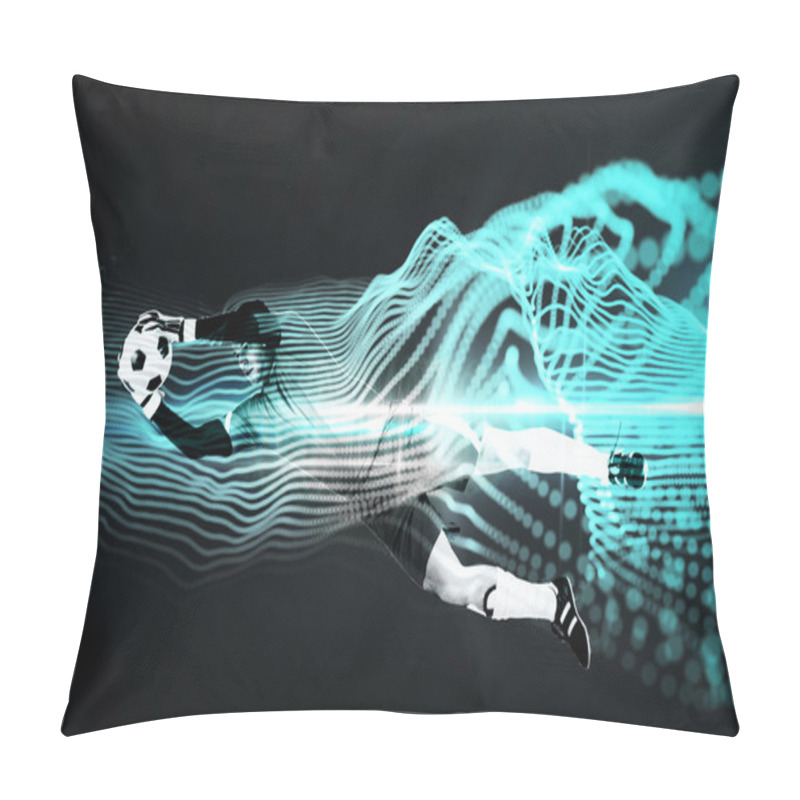 Personality  Goalkeeper In Red Making A Save Pillow Covers