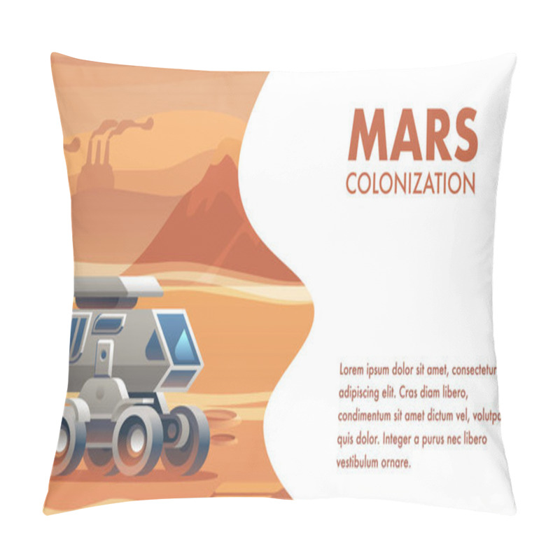 Personality  Illustration Allterrain Vehicle Sandy Surface Mars Pillow Covers