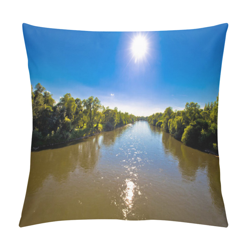 Personality  Mura River Landscape And Flow View Pillow Covers