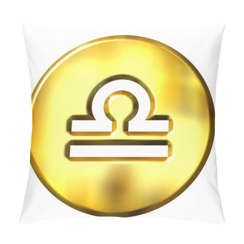 Personality  3D Golden Libra Zodiac Sign Pillow Covers