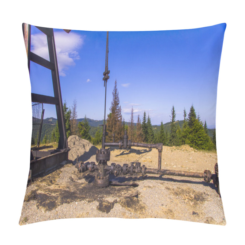 Personality  Oil Pump In The Carpathian Mountains Pillow Covers