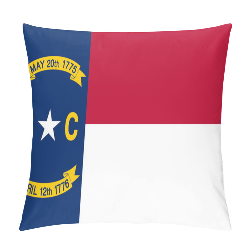 Personality  Official Large Flat Flag Of North Carolina Horizontal Pillow Covers