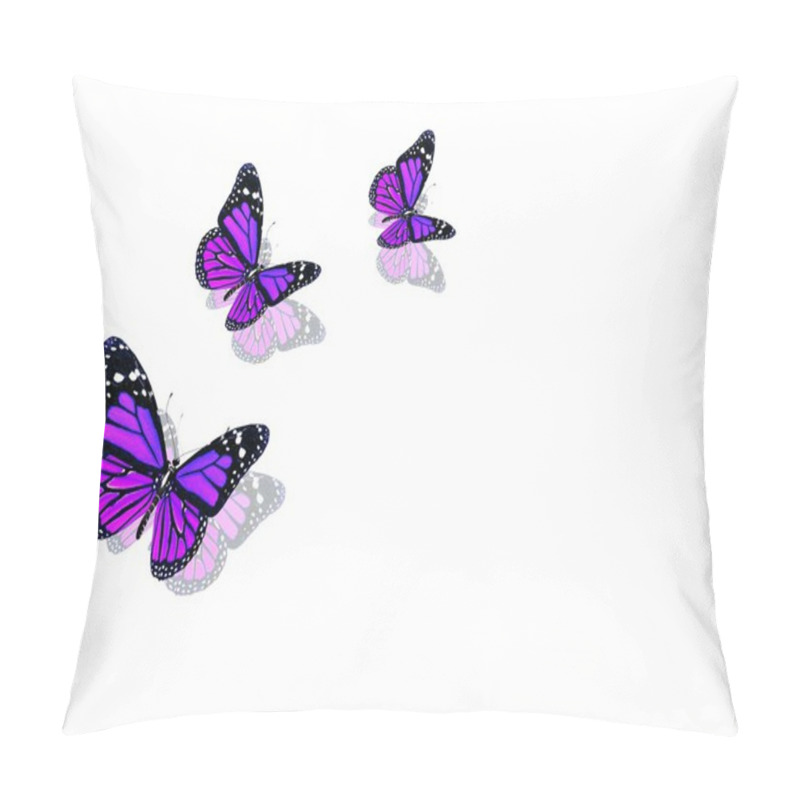 Personality  Beautiful Violet Butterflies Pillow Covers