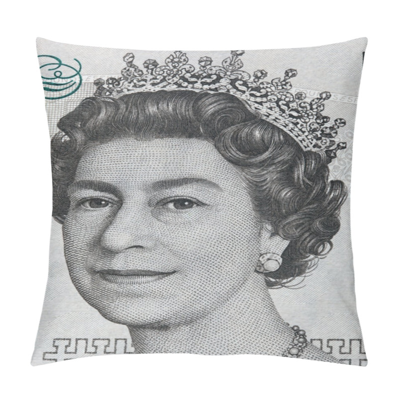 Personality  Queen Elizabeth II On  Banknote Pillow Covers