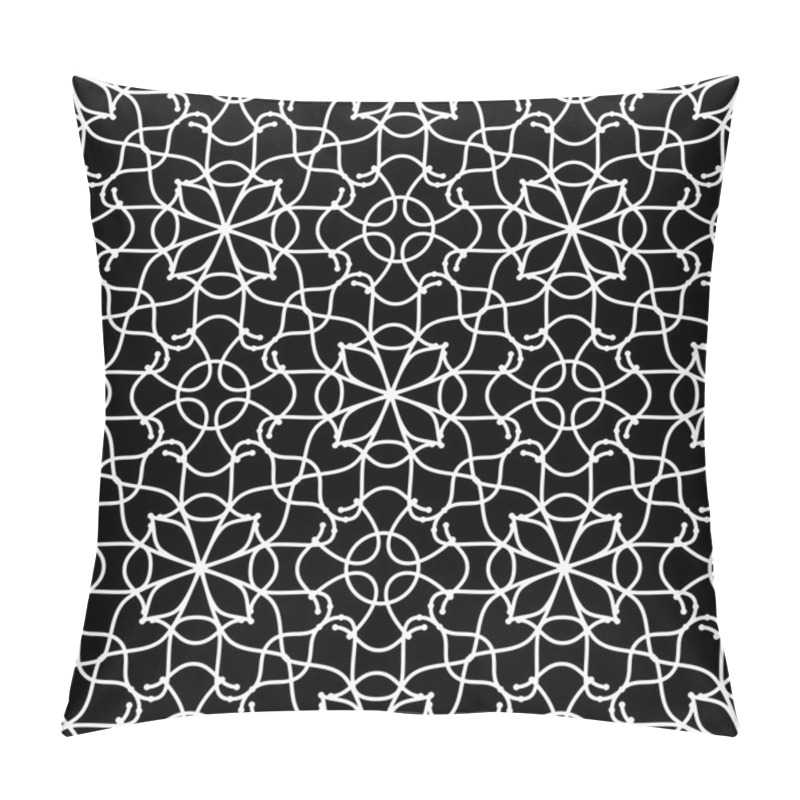 Personality  Abstract White Pattern On Black Pillow Covers