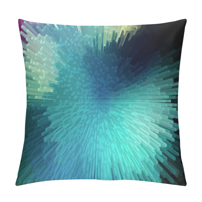 Personality  Chaotic Background With Crazy Directions Of Light Streaks In Blue And Red For Concepts About Movement Pillow Covers