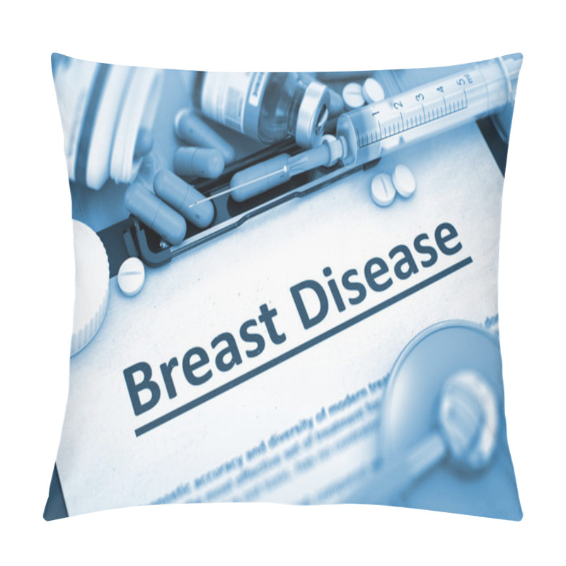 Personality  Breast Disease Diagnosis. Medical Concept. 3D Render. Pillow Covers