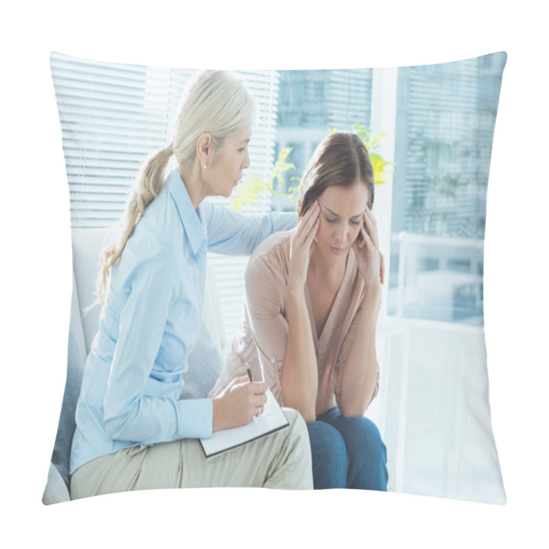 Personality  Therapist Comforting Her Patient Pillow Covers