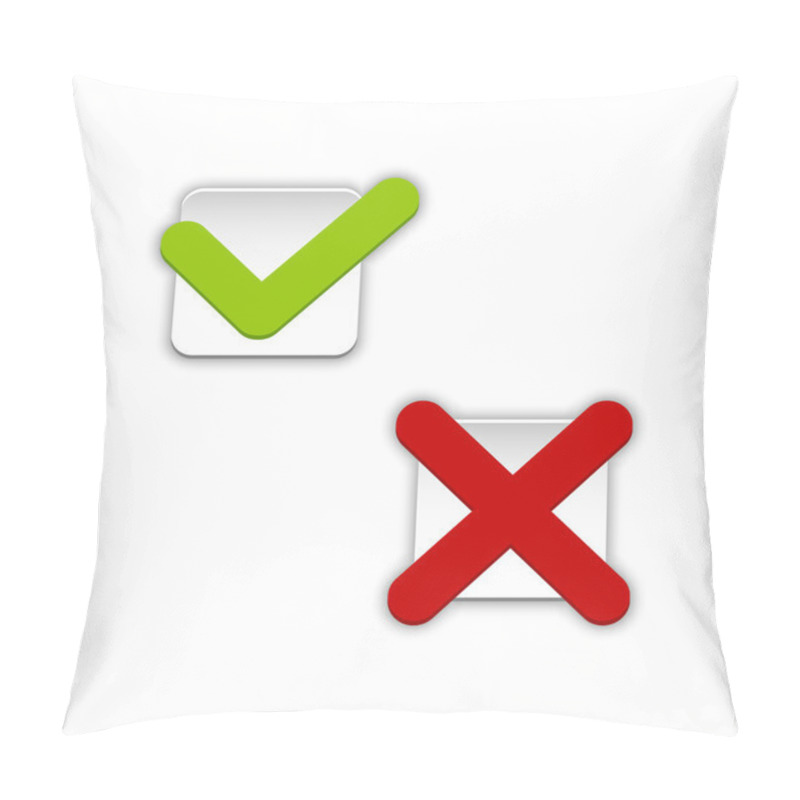 Personality  Check Boxes On White Background Pillow Covers