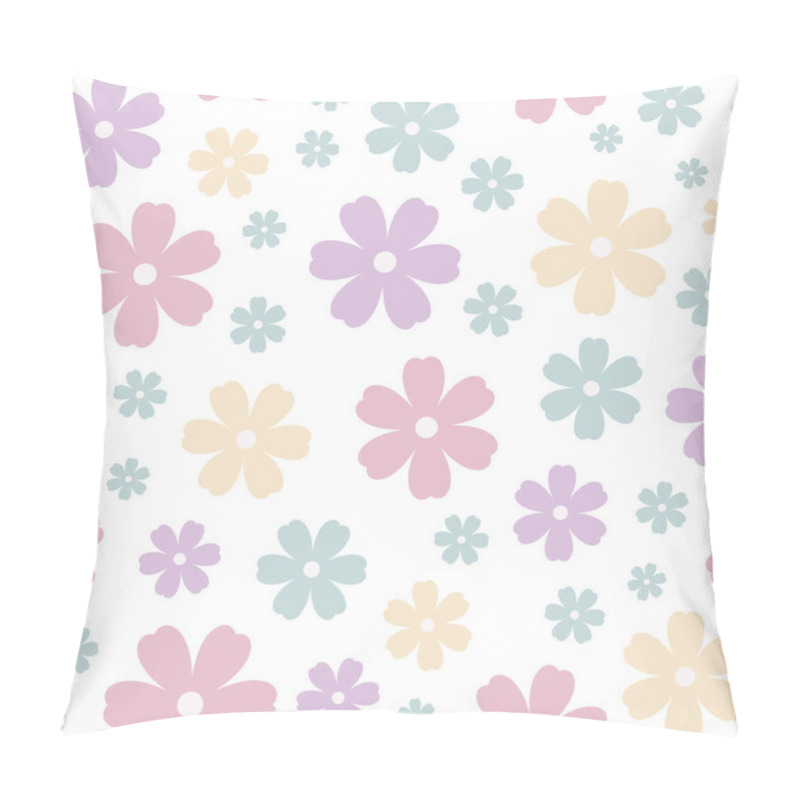 Personality  Vintage Floral Pattern, Simple Flowers On White Background, Seamless Repeat Pattern Design. Pillow Covers