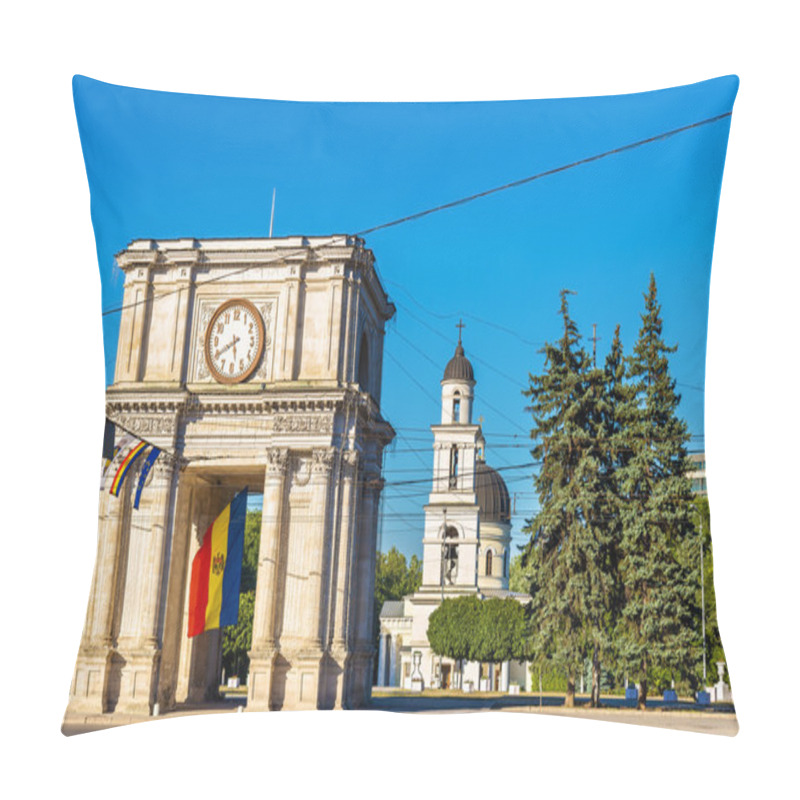 Personality  The Triumphal Arch In Chisinau - Moldova Pillow Covers