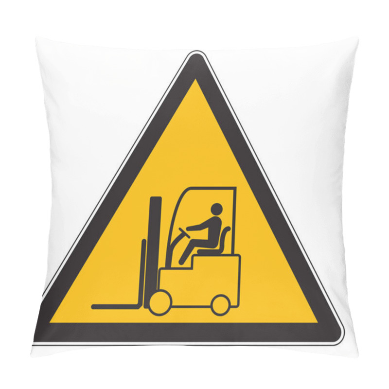 Personality  Hazard Warning Sign Forklift Truck Pillow Covers