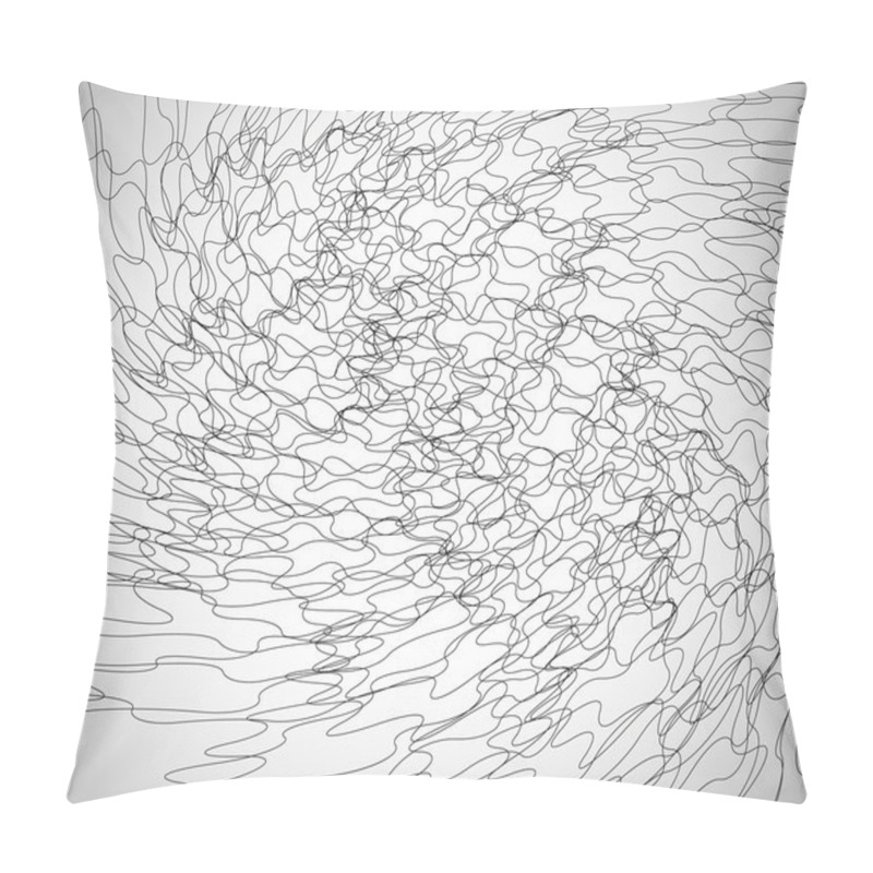 Personality  Abstract Texture Made Of Thin Lines Pillow Covers