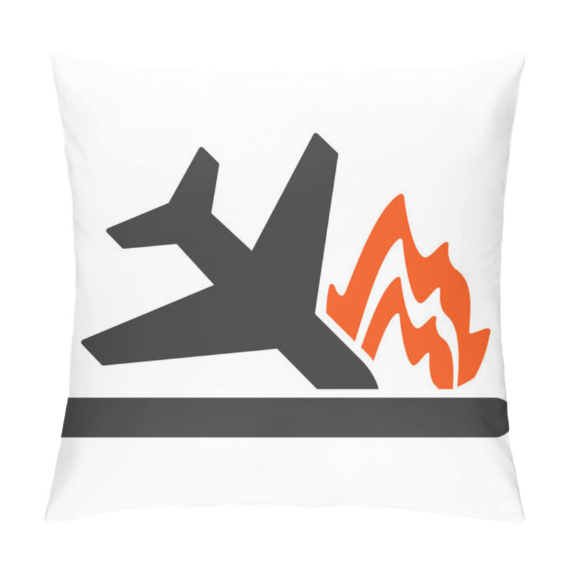 Personality  Airplane Crash Icon Pillow Covers