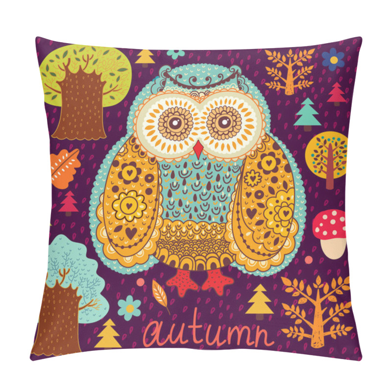 Personality  Background Wiht Owls Pillow Covers