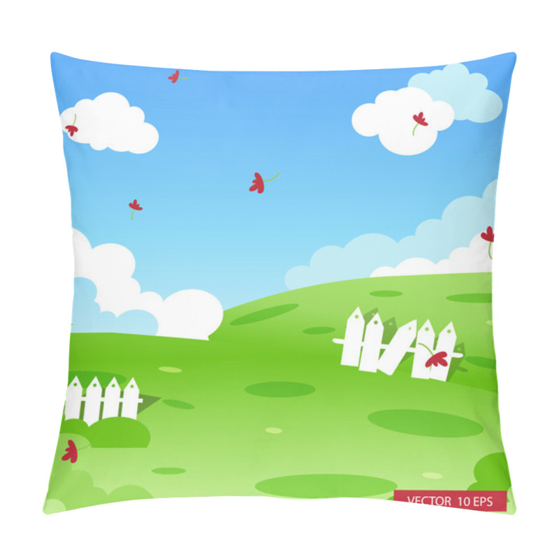 Personality  Sunny Day. Summer Landscape Pillow Covers