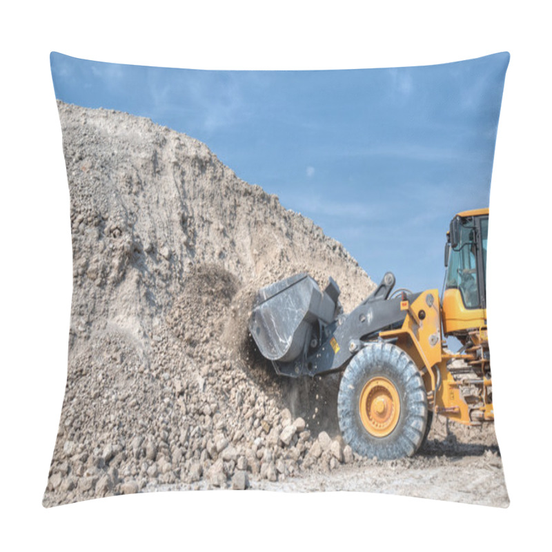 Personality  Excavator Loader With Backhoe Works Pillow Covers