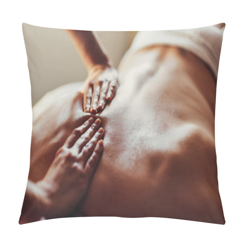 Personality  Man Getting A Relaxing Massage Pillow Covers