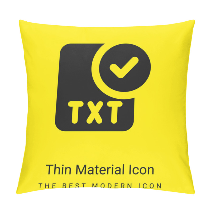 Personality  Approve Minimal Bright Yellow Material Icon Pillow Covers