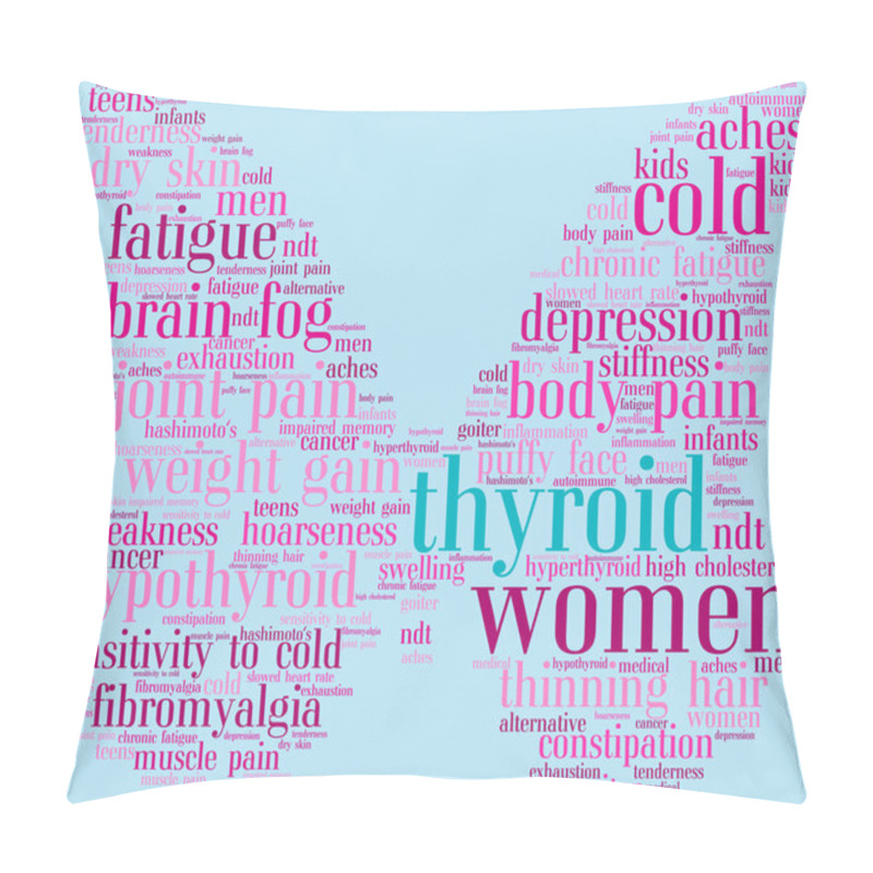 Personality  Thyroid Word Cloud Pillow Covers