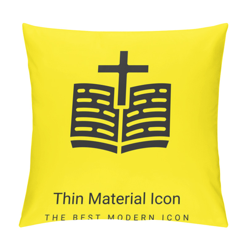 Personality  Bible Minimal Bright Yellow Material Icon Pillow Covers