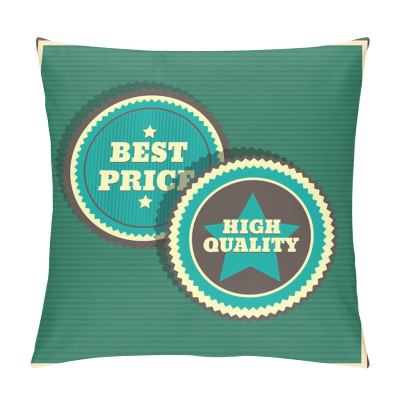 Personality  Retro Labels. Vector Illustration  Pillow Covers