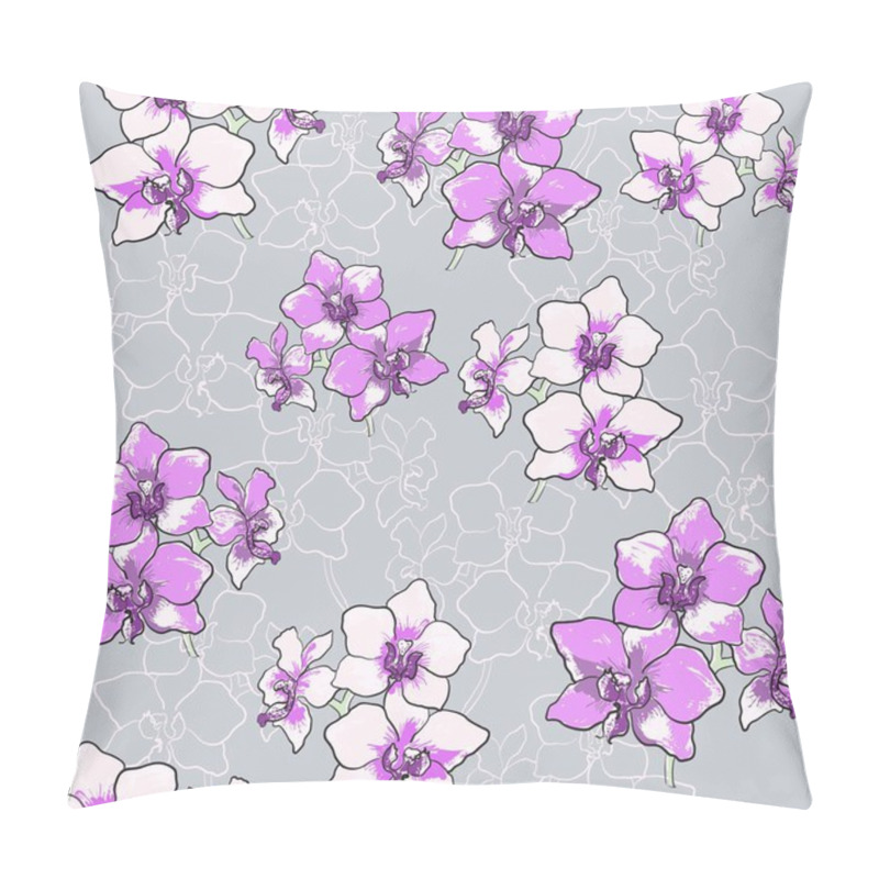 Personality  Floral Orchid Pattern Pillow Covers