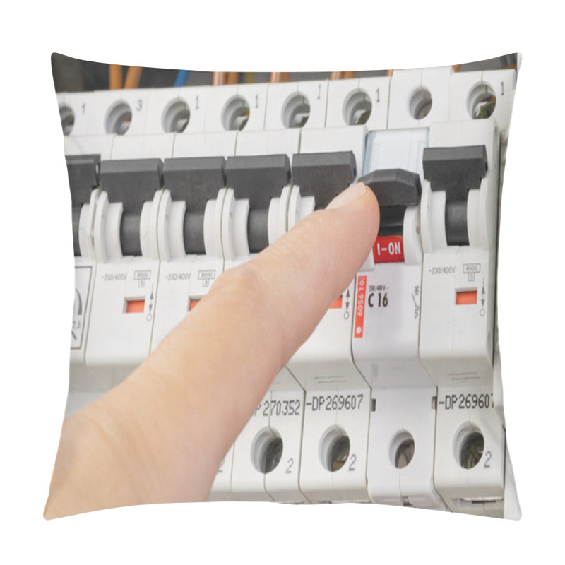 Personality  Testing Circuits With Probes In An Electrical Panel Pillow Covers