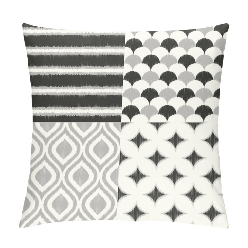 Personality  Seamless Monochrome Geometric Textile Background Pattern For Home Interior Design  Pillow Covers