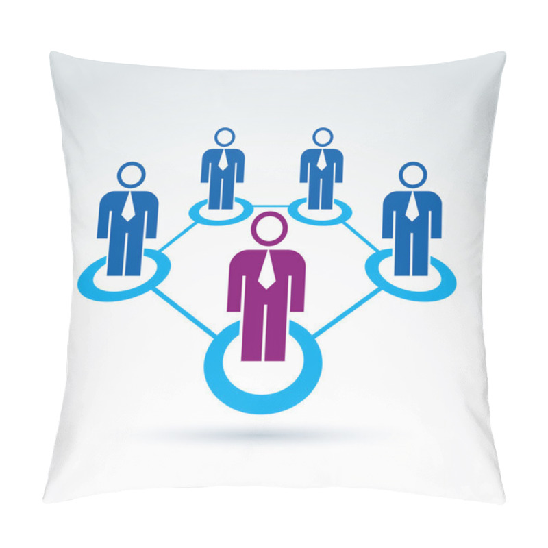 Personality  Structure Symbol With  People Pillow Covers